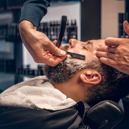 Hot towel shave at Capps