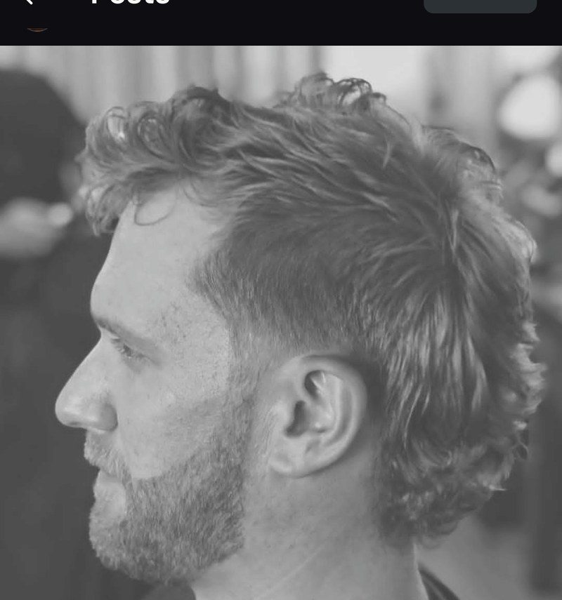 Curly mullet taper — Capps Mens Cuts