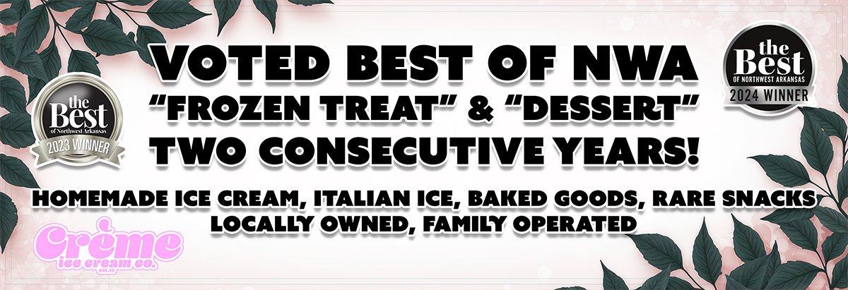 Voted Best of NWA — Frozen Treat and Dessert, two consecutive years, 2024 Winner